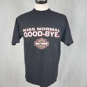 Vtg 1996 HARLEY-DAVIDSON Motor Biker Large Shirt